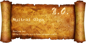 Nyitrai Olga névjegykártya