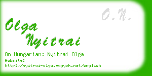 olga nyitrai business card